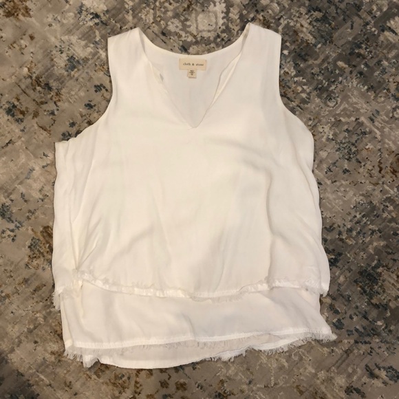 Anthropologie Tops - Anthropologie White Sleeveless Blouse